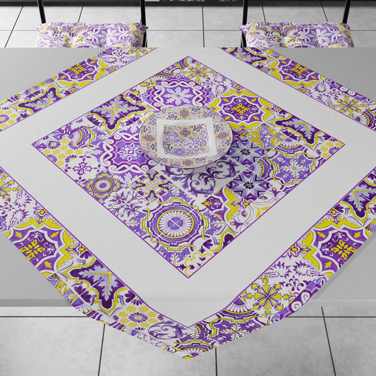 Centrotavola Geometrico per Cucina in Stampa Digitale Vietri 02 Viola