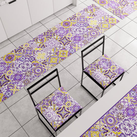 Tappeto Cucina Antiscivolo moderno Passatoia Cucina lavabile Vietri 02 Viola