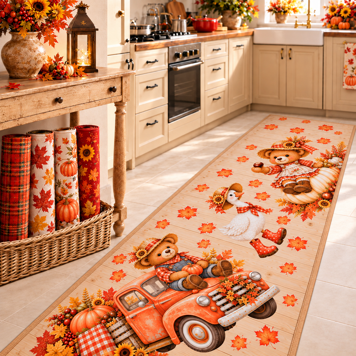 Tappeti Autunno e Halloween — Zucca e Foglie