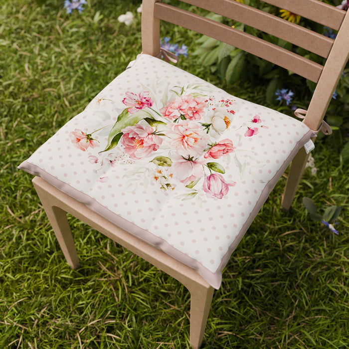 Cuscini per Sedie Shabby Chic — Pois Romantico Set 6