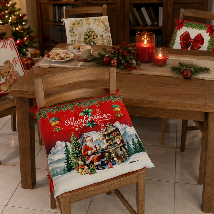 Cuscini per Sedie Natalizi — 24 Fantasie Set 6 Pezzi