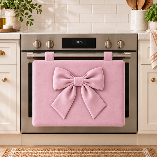Copriforno Cucina Tinta Unita in Velluto Rosa