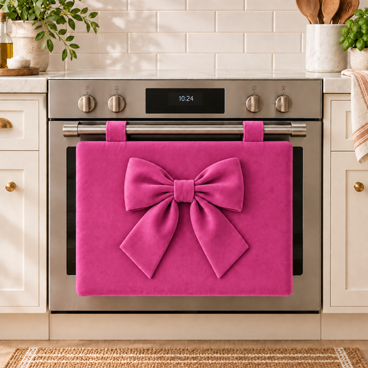 Copriforno Cucina Tinta Unita in Velluto Fucsia