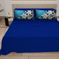 Lenzuola in Cotone, Completo Letto con Federe in Stampa Digitale Petalo 15 Blu Elettrico.