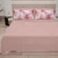 Lenzuola in Cotone, Completo Letto con Federe in Stampa Digitale Petalo 07 Cipria Chiaro.