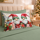 Lenzuola Natalizie in Cotone, Completo Letto con Federe in Stampa Digitale 25 Xmas 11