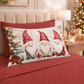 Draps de Noël en coton, parure de lit avec taies d'oreiller en impression numérique Gnome 03