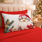 Draps de Noël en Coton, Parure de Lit avec Taies d'Oreiller en Impression Numérique 25 Xmas 13