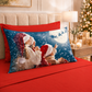 Draps de Noël en Coton, Parure de Lit avec Taies d'Oreiller en Impression Numérique 25 Xmas 20