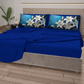 Lenzuola in Cotone, Completo Letto con Federe in Stampa Digitale Petalo 15 Blu Elettrico.