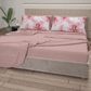 Lenzuola in Cotone, Completo Letto con Federe in Stampa Digitale Petalo 07 Cipria Chiaro.