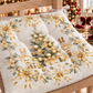Coussins de chaise de Noël, Housses de chaise de Noël 6 pièces Xmas Or