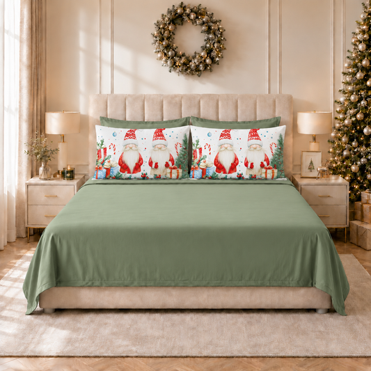 Lenzuola Natalizie in Cotone, Completo Letto con Federe in Stampa Digitale 25 Xmas 6