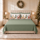 Draps de Noël en Coton, Parure de Lit avec Taies d'Oreiller en Impression Numérique 25 Xmas 17