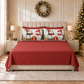 Lenzuola Natalizie in Cotone, Completo Letto con Federe in Stampa Digitale Pupazzo 01