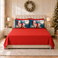 Draps de Noël en Coton, Parure de Lit avec Taies d'Oreiller en Impression Numérique 25 Xmas 20