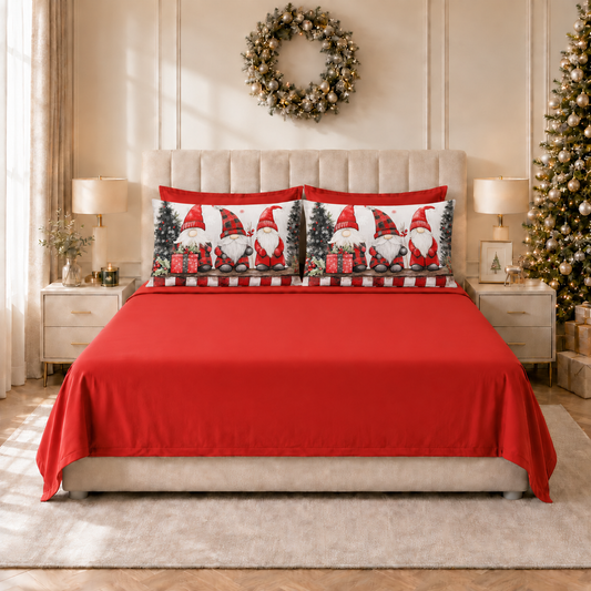 Lenzuola Natalizie in Cotone, Completo Letto con Federe in Stampa Digitale 25 Xmas 5