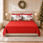 Draps de Noël en Coton, Parure de Lit avec Taies d'Oreiller en Impression Numérique 25 Xmas 13
