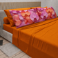 Lenzuola in Cotone, Completo Letto con Federe in Stampa Digitale Petalo 08 Arancione