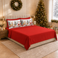 Draps de Noël en Coton, Parure de Lit avec Taies d'Oreiller en Impression Numérique 25 Xmas 17