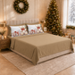 Lenzuola Natalizie in Cotone, Completo Letto con Federe in Stampa Digitale Orsetto 01