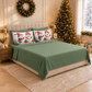 Draps de Noël en Coton, Parure de Lit avec Taies d'Oreiller en Impression Numérique Bonhomme de Neige 02