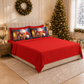 Draps de Noël en Coton, Parure de Lit avec Taies d'Oreiller en Impression Numérique 25 Xmas 2
