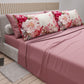 Lenzuola in Cotone, Completo Letto con Federe in Stampa Digitale Floreale 04-152
