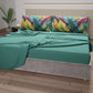 Draps en Coton, Parure de Lit avec Taies en Impression Numérique Florale 04-199