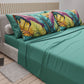 Draps en Coton, Parure de Lit avec Taies en Impression Numérique Florale 04-199