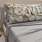 Draps en coton, Parure de lit avec taies d'oreiller en impression digitale Shabby 318