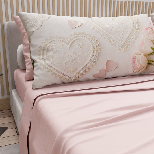 Lenzuola in Cotone, Completo Letto con Federe in Stampa Digitale Shabby 319