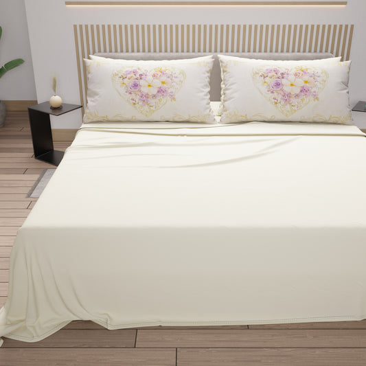 Lenzuola in Cotone, Completo Letto con Federe in Stampa Digitale Shabby 320