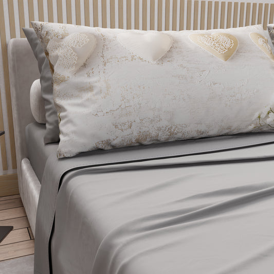 Lenzuola in Cotone, Completo Letto con Federe in Stampa Digitale Shabby 325