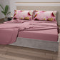 Draps en coton, Parure de lit avec taies d'oreiller en impression digitale Shabby 326