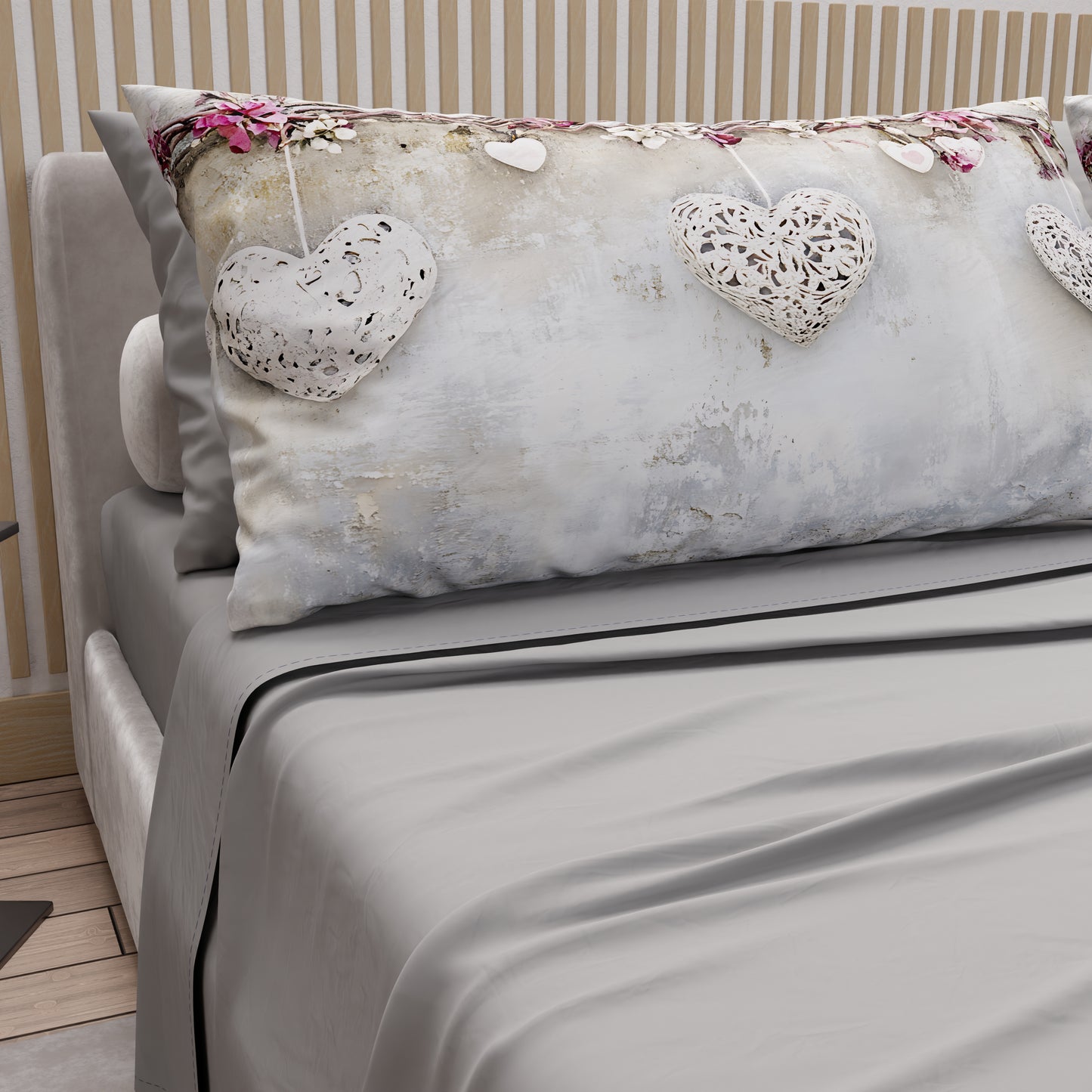 Lenzuola in Cotone, Completo Letto con Federe in Stampa Digitale Shabby 327
