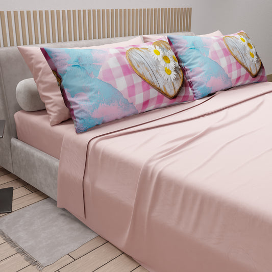 Lenzuola in Cotone, Completo Letto con Federe in Stampa Digitale Shabby 329