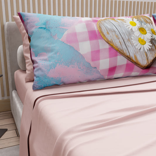Lenzuola in Cotone, Completo Letto con Federe in Stampa Digitale Shabby 329