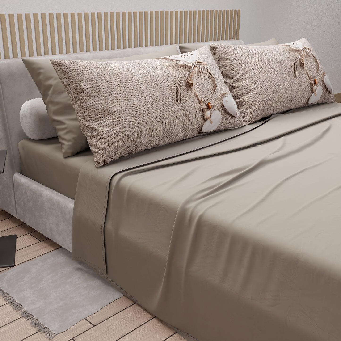 Lenzuola in Cotone, Completo Letto con Federe in Stampa Digitale Shabby 331