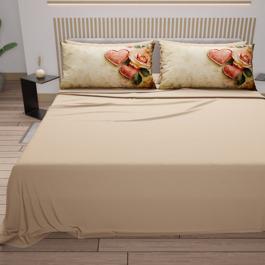 Lenzuola in Cotone, Completo Letto con Federe in Stampa Digitale Shabby 332