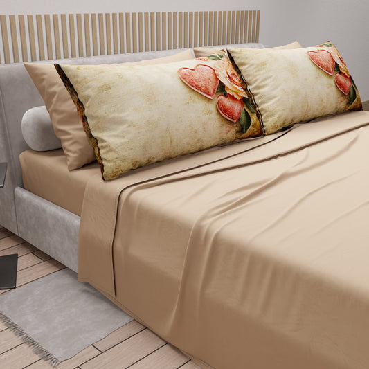 Lenzuola in Cotone, Completo Letto con Federe in Stampa Digitale Shabby 332