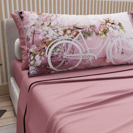 Lenzuola in Cotone, Completo Letto con Federe in Stampa Digitale Shabby 333