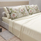 Draps en coton, Parure de lit avec taies d'oreiller en impression digitale Shabby 334
