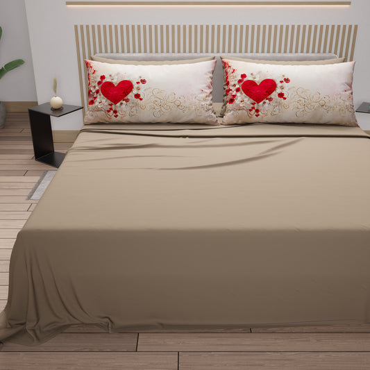 Lenzuola in Cotone, Completo Letto con Federe in Stampa Digitale Shabby 338