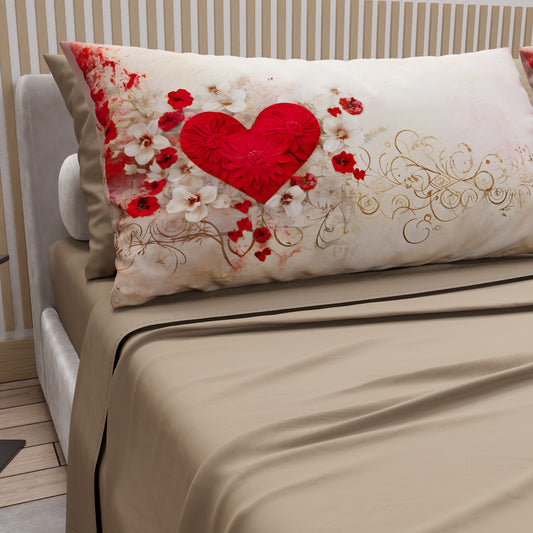 Lenzuola in Cotone, Completo Letto con Federe in Stampa Digitale Shabby 338
