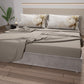 Draps en coton, Parure de lit avec taies d'oreiller en impression digitale Shabby 339