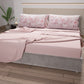 Draps en Coton, Ensemble de Lit avec Taies d'Oreiller en Impression Digitale Shabby 340
