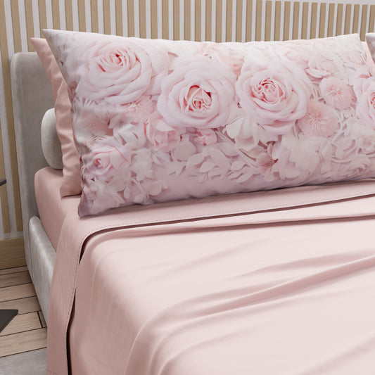 Lenzuola in Cotone, Completo Letto con Federe in Stampa Digitale Shabby 340