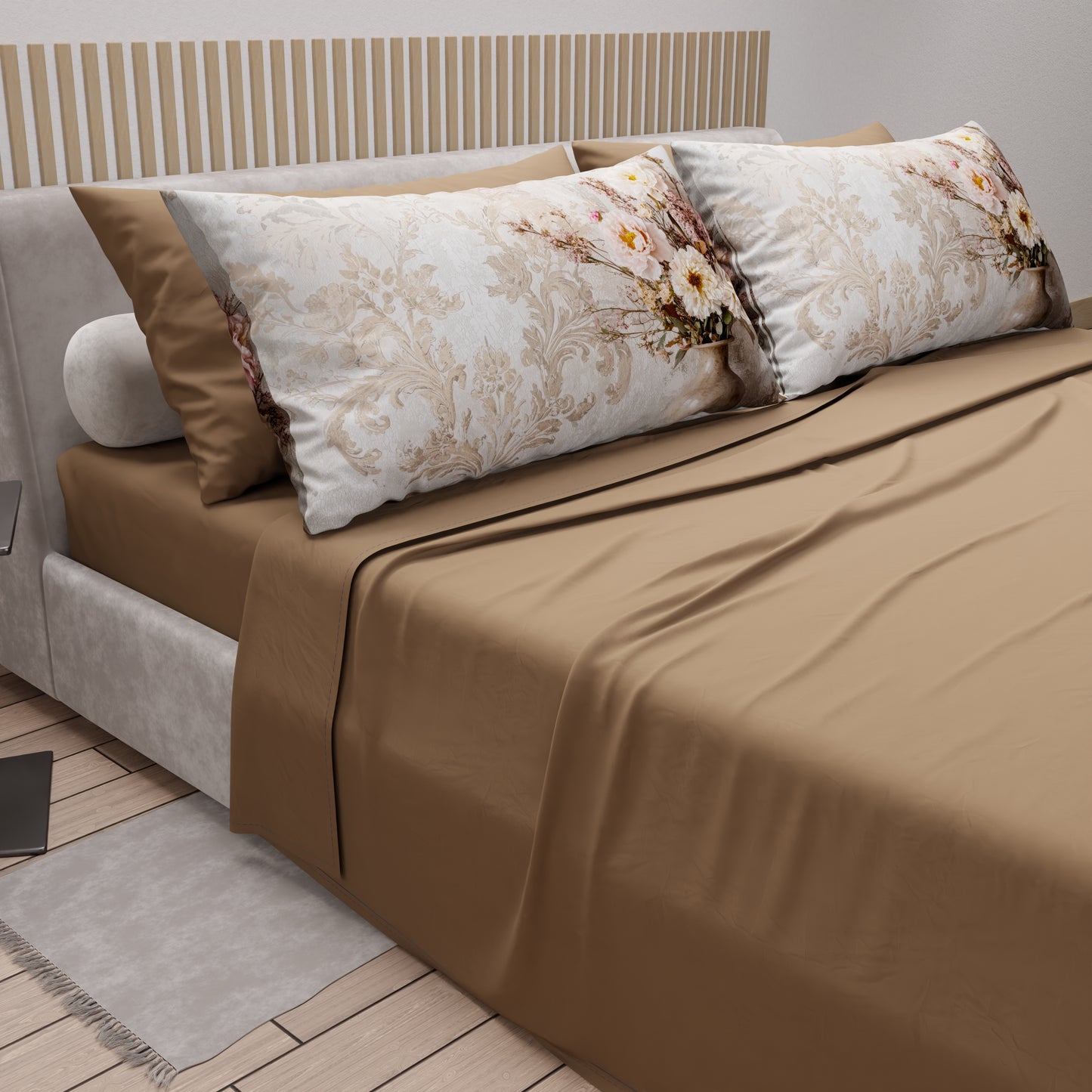 Lenzuola in Cotone, Completo Letto con Federe in Stampa Digitale Shabby 341