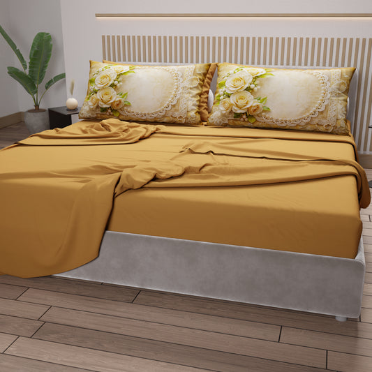 Lenzuola in Cotone, Completo Letto con Federe in Stampa Digitale Shabby 342